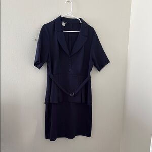 Venus Navy Short Sleeve Dress